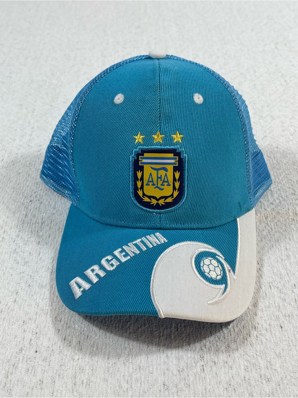 Argentina Soccer Trucker Mesh Snapback Hat/Cap One Size. NEW W/Tag. SKU#0639